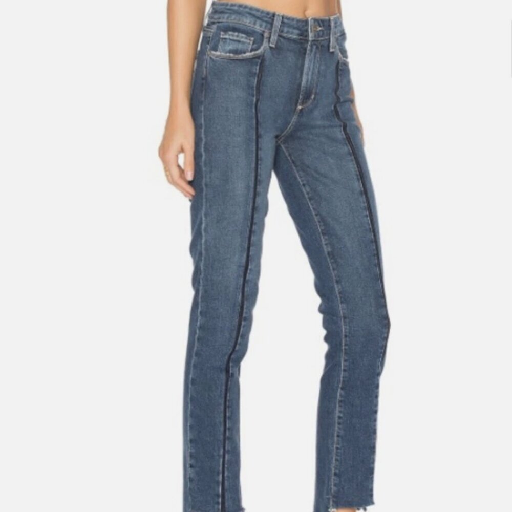 Paige Denim Jeans Julia Model Front Seam size 25 Skinny Jeans Raw Hem Pristine - Picture 13 of 14